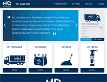 Tablet Screenshot of hccontainer.dk